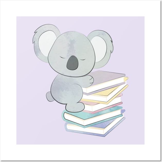 KOALA READS Wall Art by Catarinabookdesigns